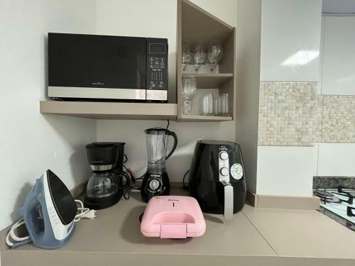 Apartamento Ma13 - Kitnet Super Completa Com Ar Condicionado E Vista Big Wheel, Garagem