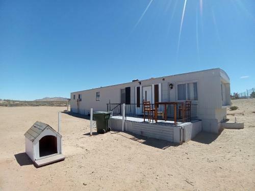 Blue Mobile Home
