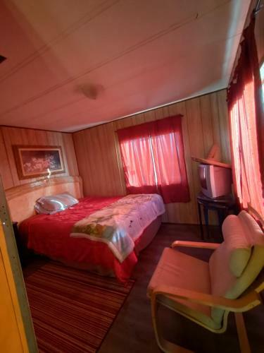 Blue Mobile Home
