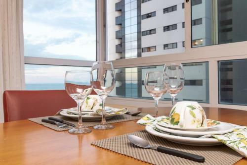 Apartamento Flat Luxuoso Com Bela Vista Do Mar