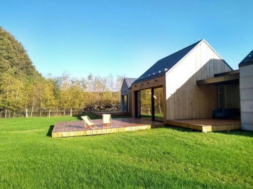 Villa Modern House In Front Of The Forest