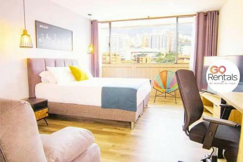 Apartamento Bright Studio Topfloor A/c, Poblado Coworking1412