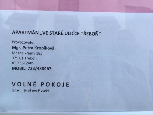 Apartman Ve Stare Ulicce Trebon