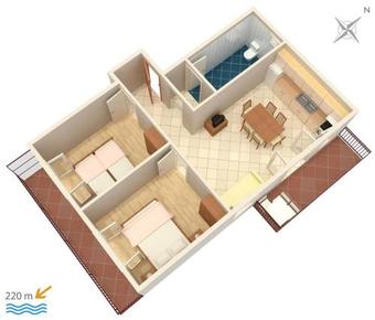 Apartment Grebastica 4882a