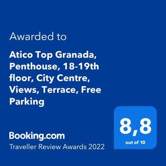 Apartamento Atico Top Granada, Penthouse, 18-19th Floor, City Centre, Views, Terrace, Free Parking