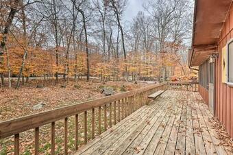 Sunlit Big Bass Lake Dwelling With Fireplace And Porch